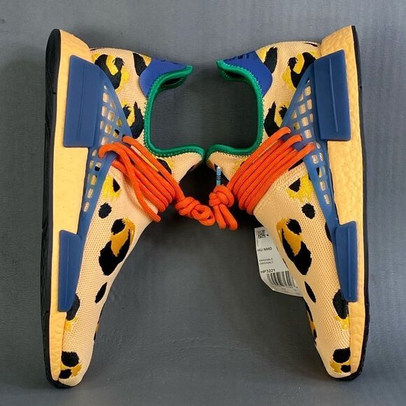 adidas Pharrell x NMD Human Race 'Animal Print - Pulse Amber' sneaker mens 10 - Picture 7 of 10